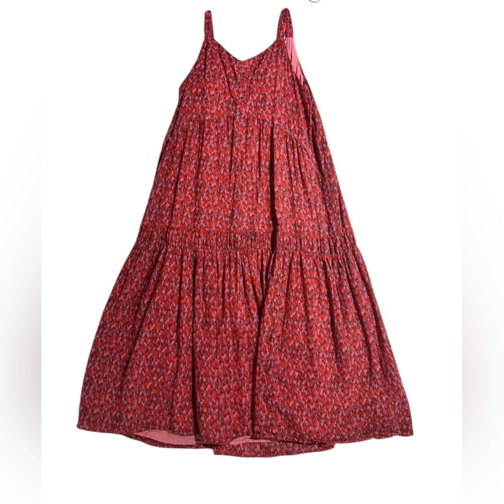 Joie Cotton Maxi Dress Tea Rose Size Medium V-Neck Summer Dress - Picture 4 of 7